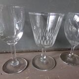 Set of 5 antique mismatched glasses