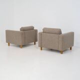 Rare pair of GE300 armchairs by Hans J. Wegner