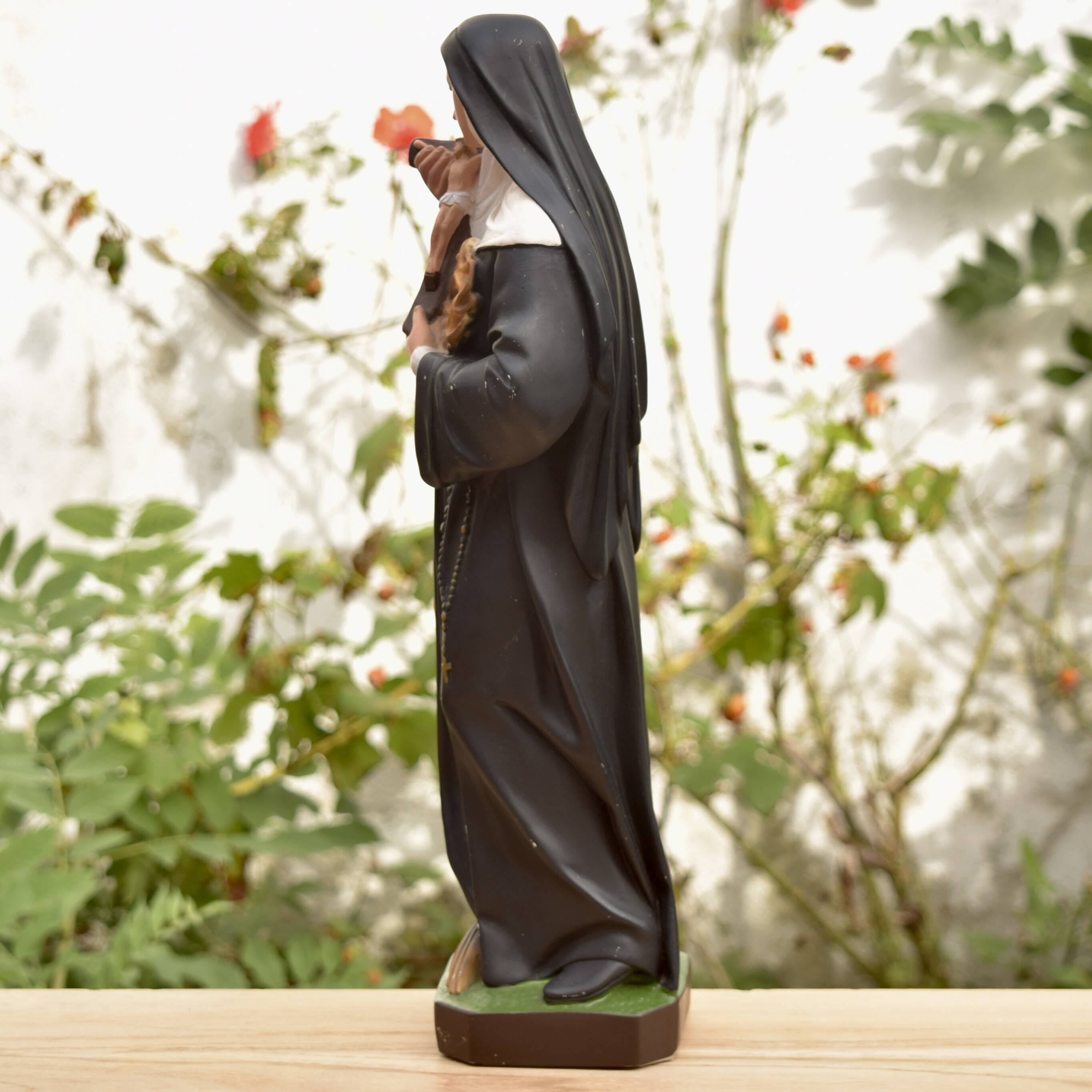 Saint Rita statuette in hand-painted resin - 40 cm - Made in Italy