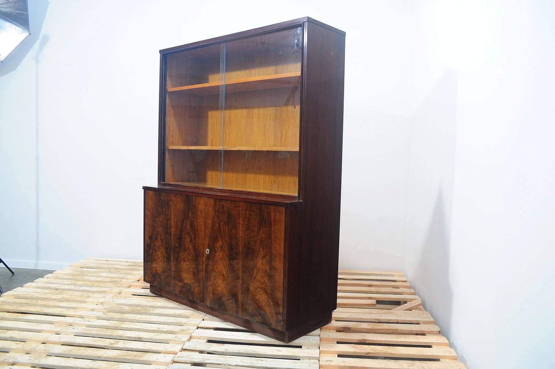 Mid-century modern bookcase by Setona, 1950s Czechoslovakia