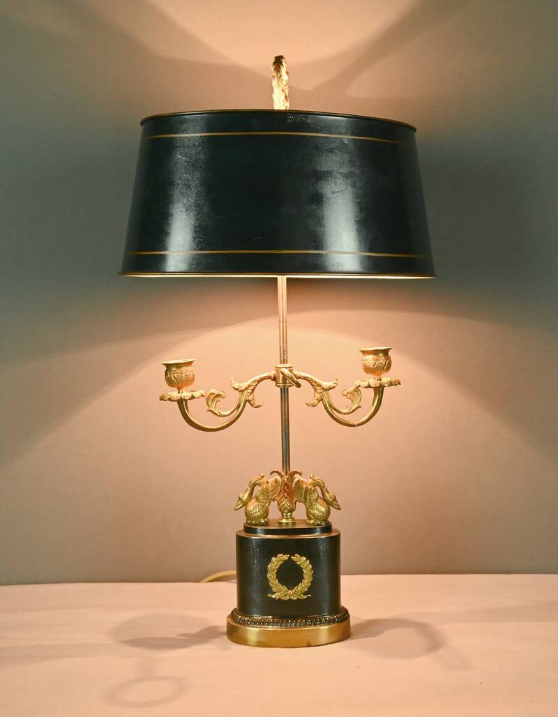 Gilded Bronze Bouillotte Lamp, Empire style, Napoléon III period – Mid