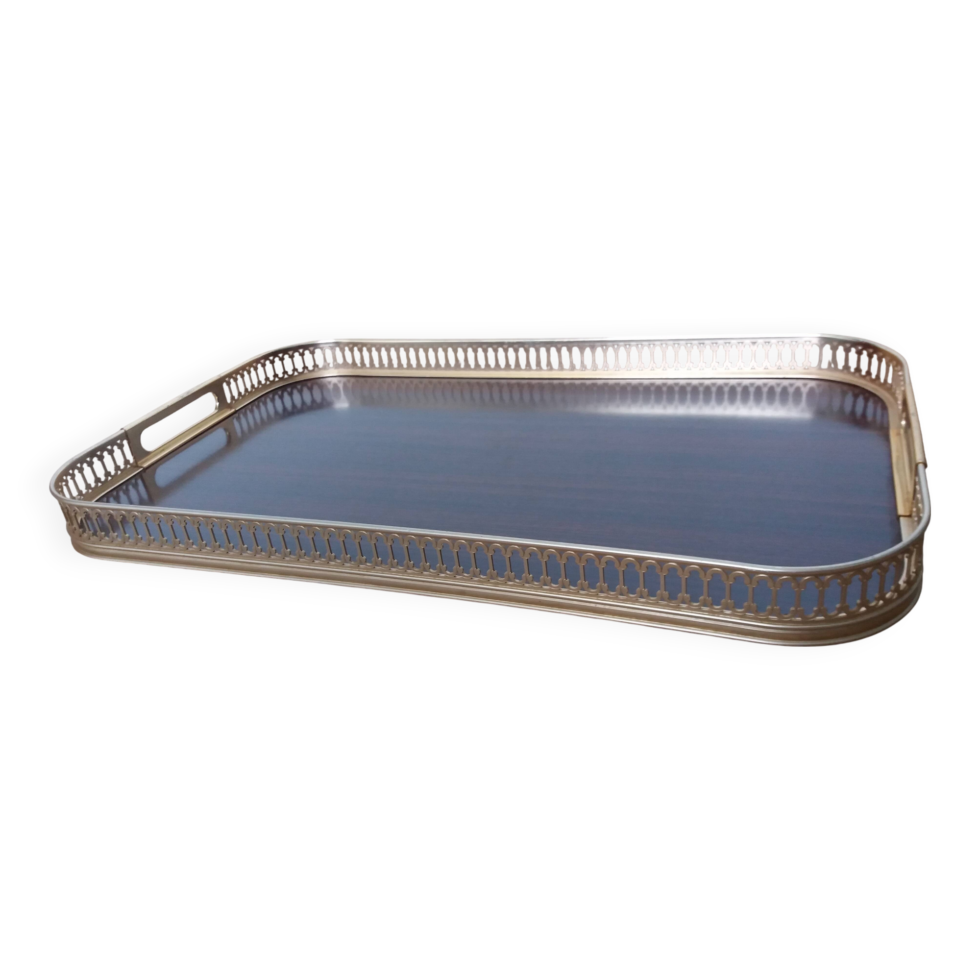 MB Italy openwork metal rim tray