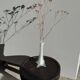 Vase soliflore blanc en verre
