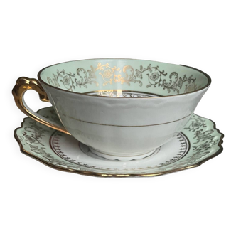 Limoges porcelain cup and saucer