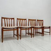 1960s Set of 4 Vintage Teak Dining Chairs by Slagelse Møbelværk