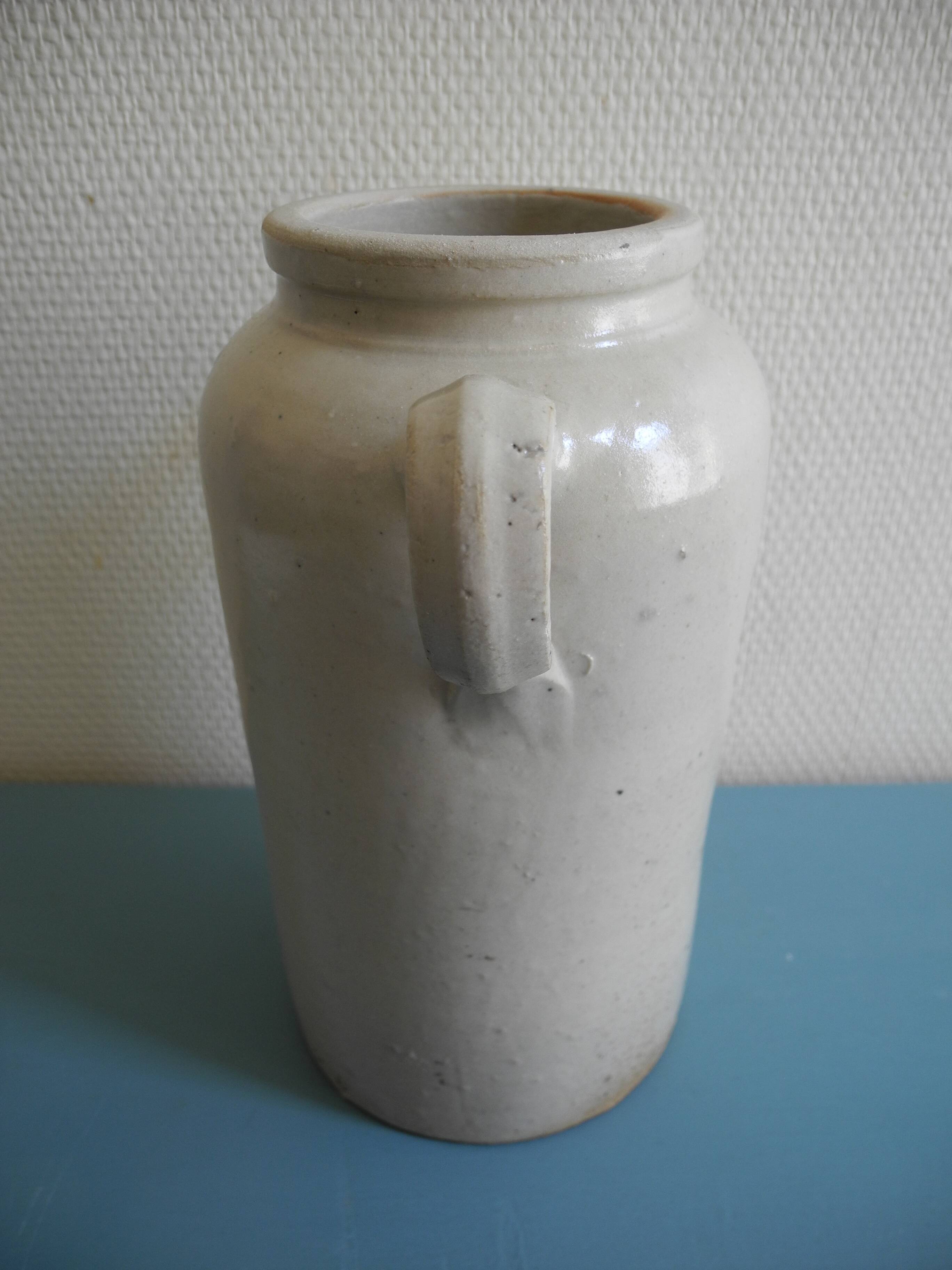 Antique glazed stoneware pot rustic decor antique french stoneware pot vase