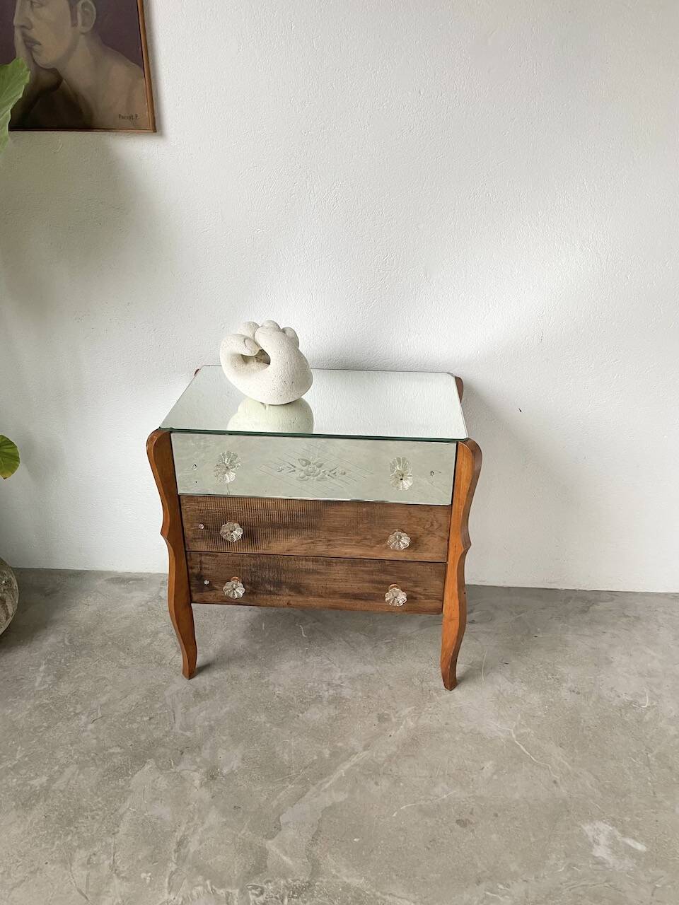 60s mirrored chest of drawers
