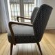 Vintage armchair – Black & white graphic patterns – Confident character