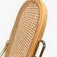 Vintage brass curved wooden rocking chair