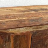Meuble de rangement en bois ancien, 8 portes