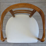 Vintage wooden armchair and thin buckle