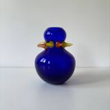 Vase bleu cobalt Jori Suhajek Bohemia tchèque
