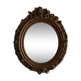 Old wooden and stucco mirror 37x45cm