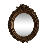 Old wooden and stucco mirror 37x45cm