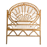 Rattan headboard peacock, 1970
