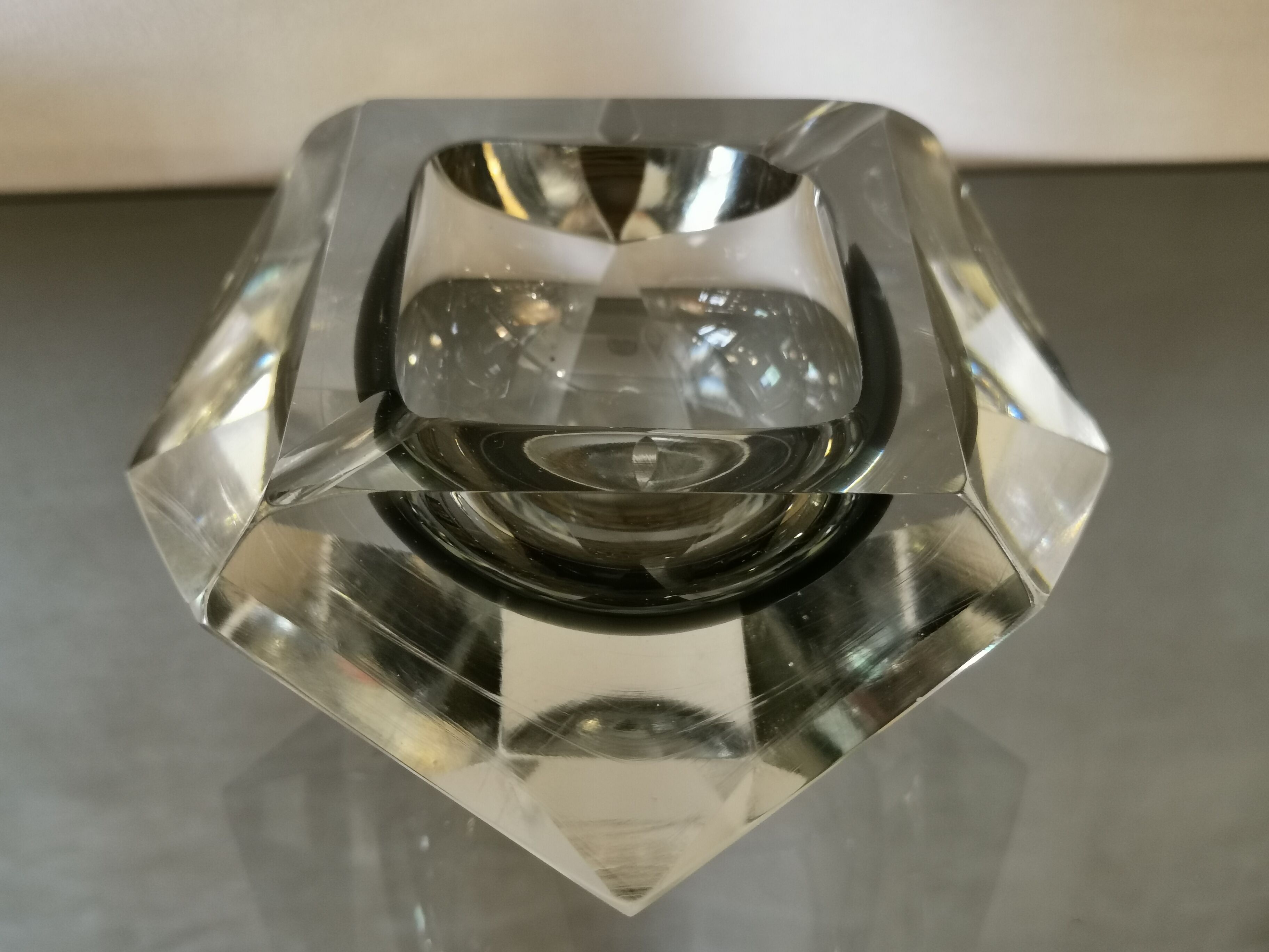 Murano glass ashtray by Flavio Poli for Seguso 60s