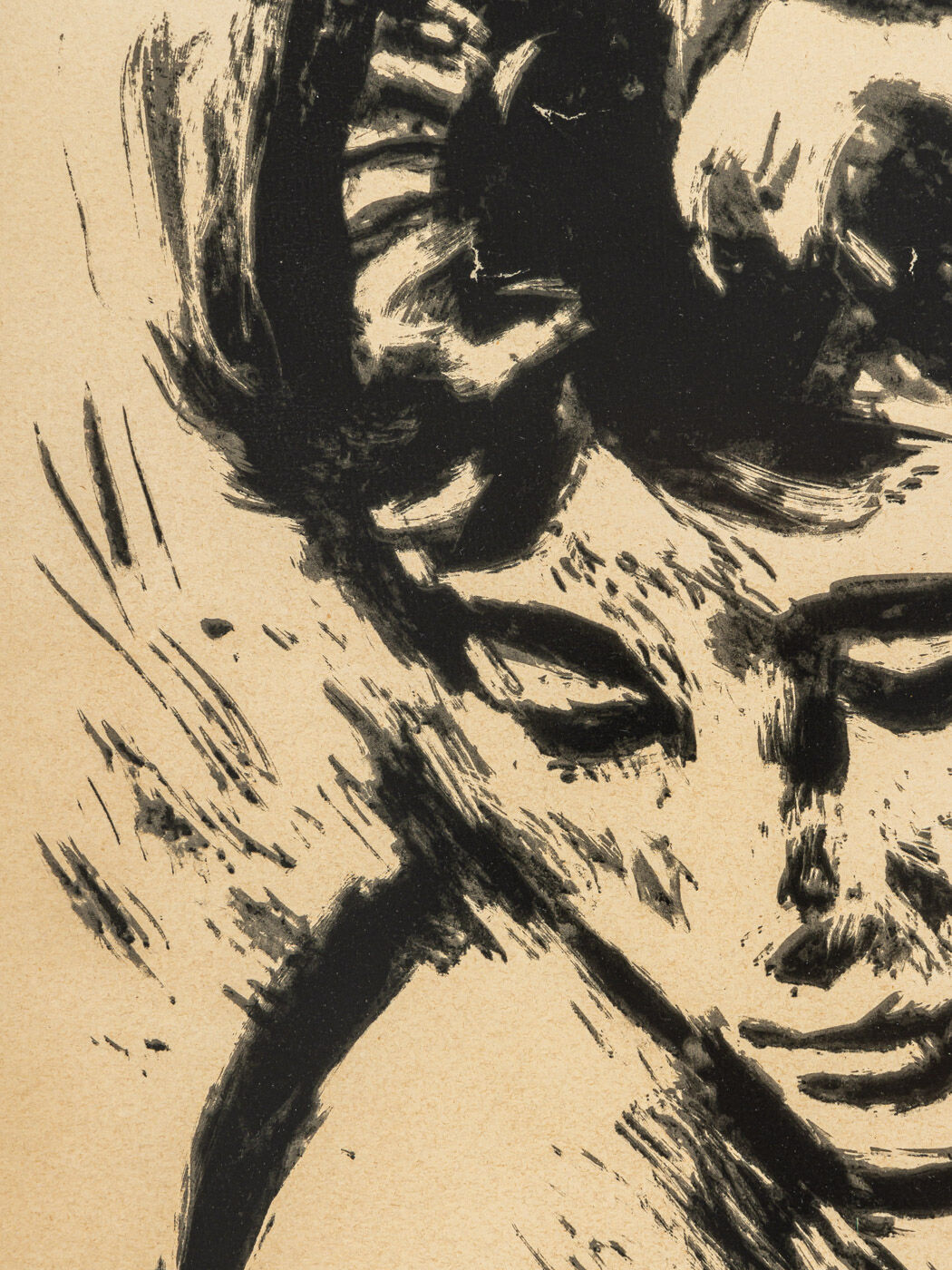 Portrait of a Woman, B/W ink drawing on Paper, 74 x 90 cm