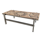 Table basse en pierre de lave de François Chaty pour Vallauris 1960