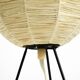 Beautiful mid-century modern tripod raffia table lamp