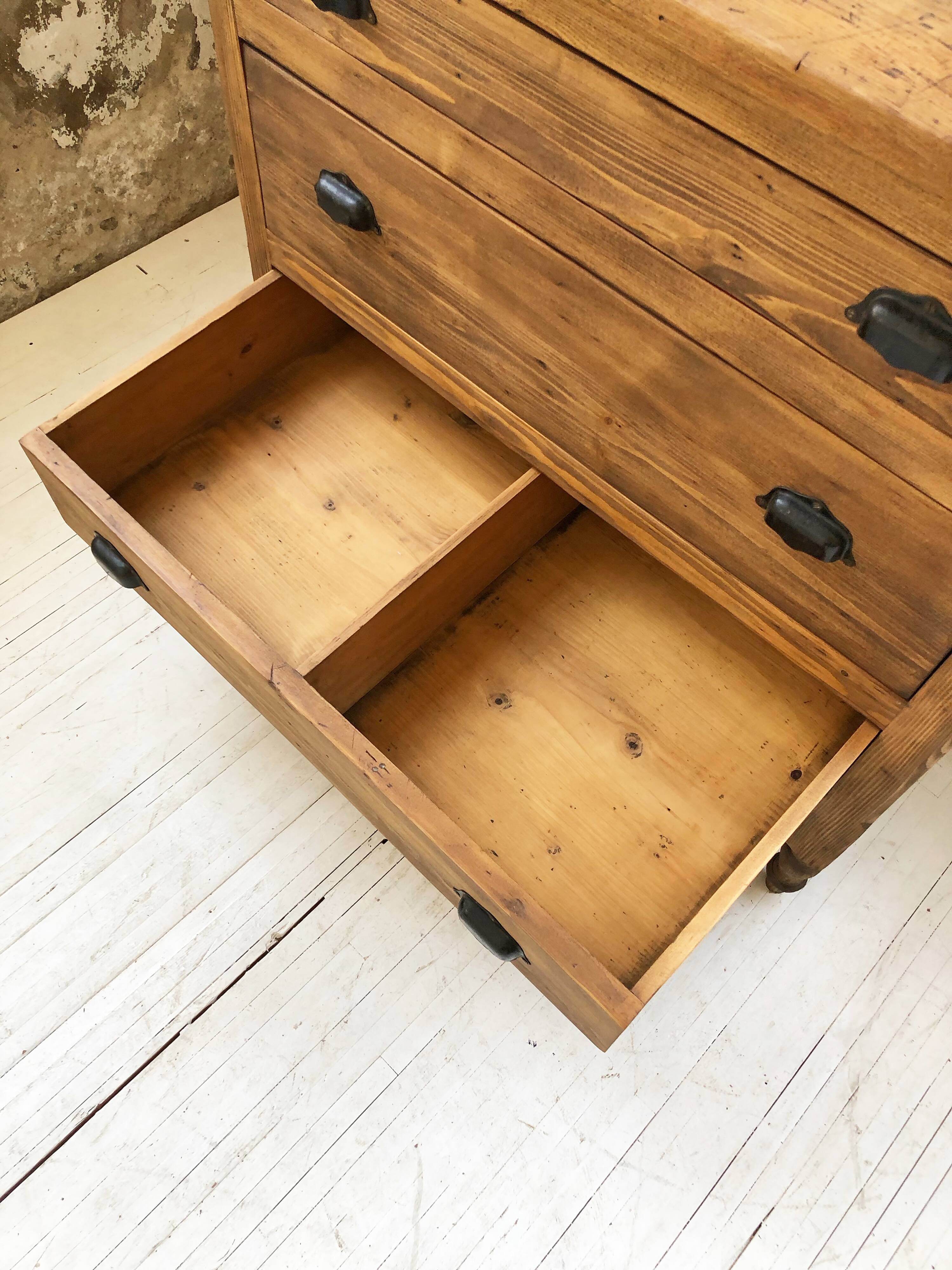 Oak workshop dresser