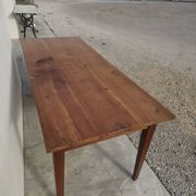 Table de Ferme rustique en merisier massif 19éme - 1m91.5