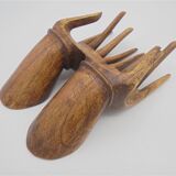 Empty wooden hands pocket