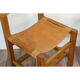 Série de 4 chaises vintage maison regain en orme et cuir 1970