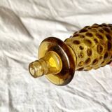 Bouteille en verre d'Empoli jaune ambré