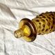 Amber yellow Empoli glass bottle