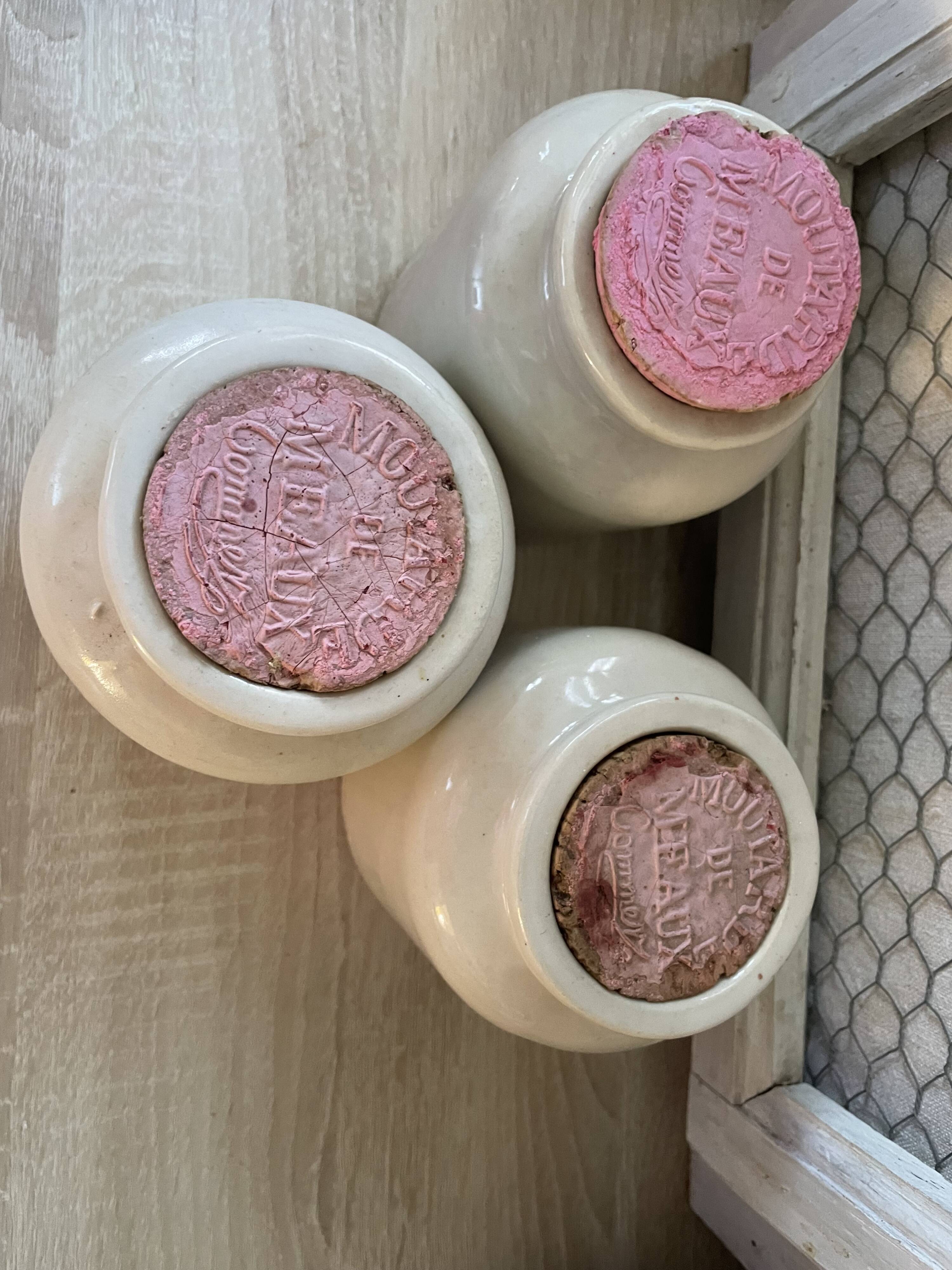 Lot de 3 bocaux en grès vintage