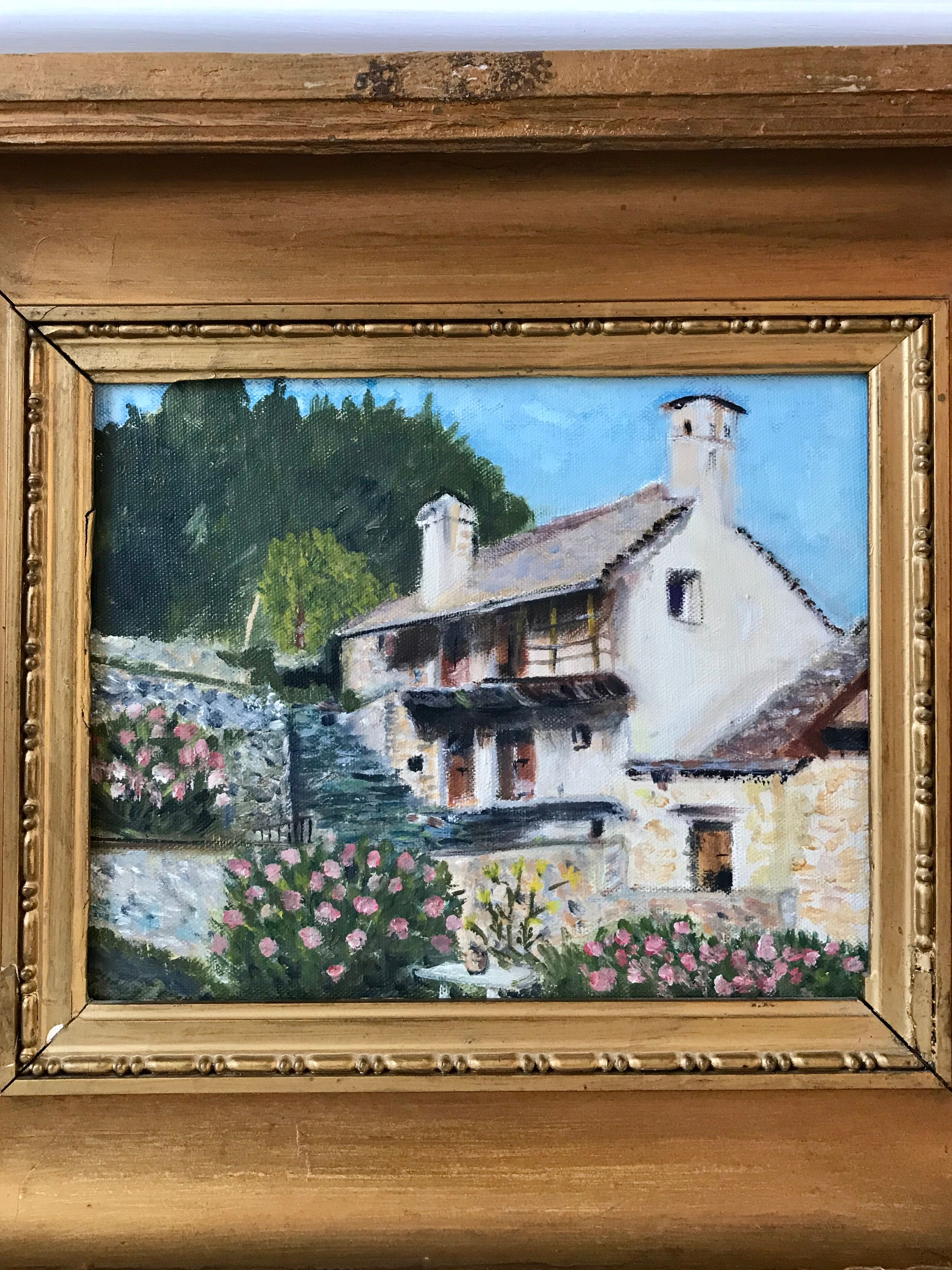 Table / vintage canvas country