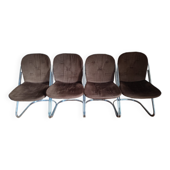 Chairs with brown patties