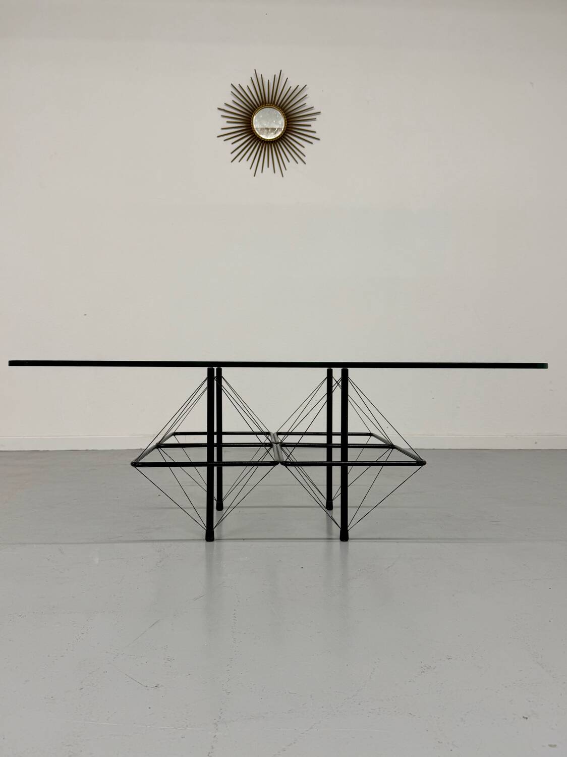 Vintage Italian architectural design coffee table from the 1970s