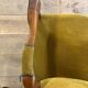Fauteuil voltaire velours jaune XIXème acajou