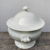 Plain white Creil soup tureen