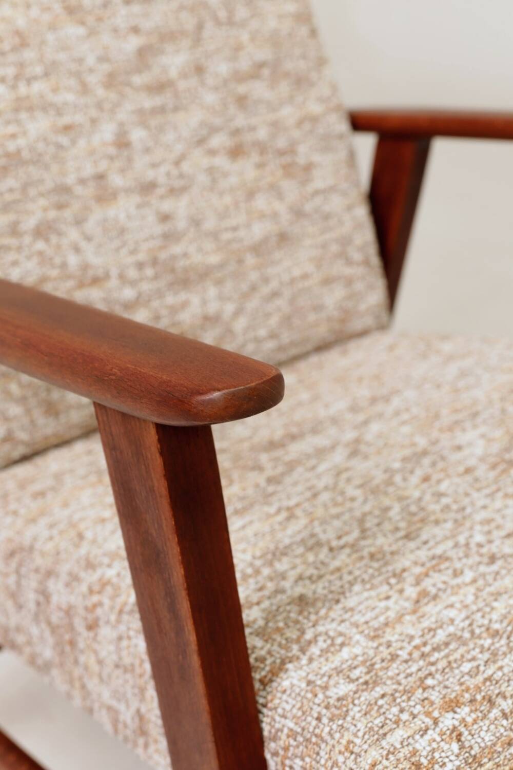Vintage mid-century brown granola armchair 1970