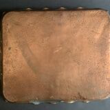 Hammered copper tray and bronze handles