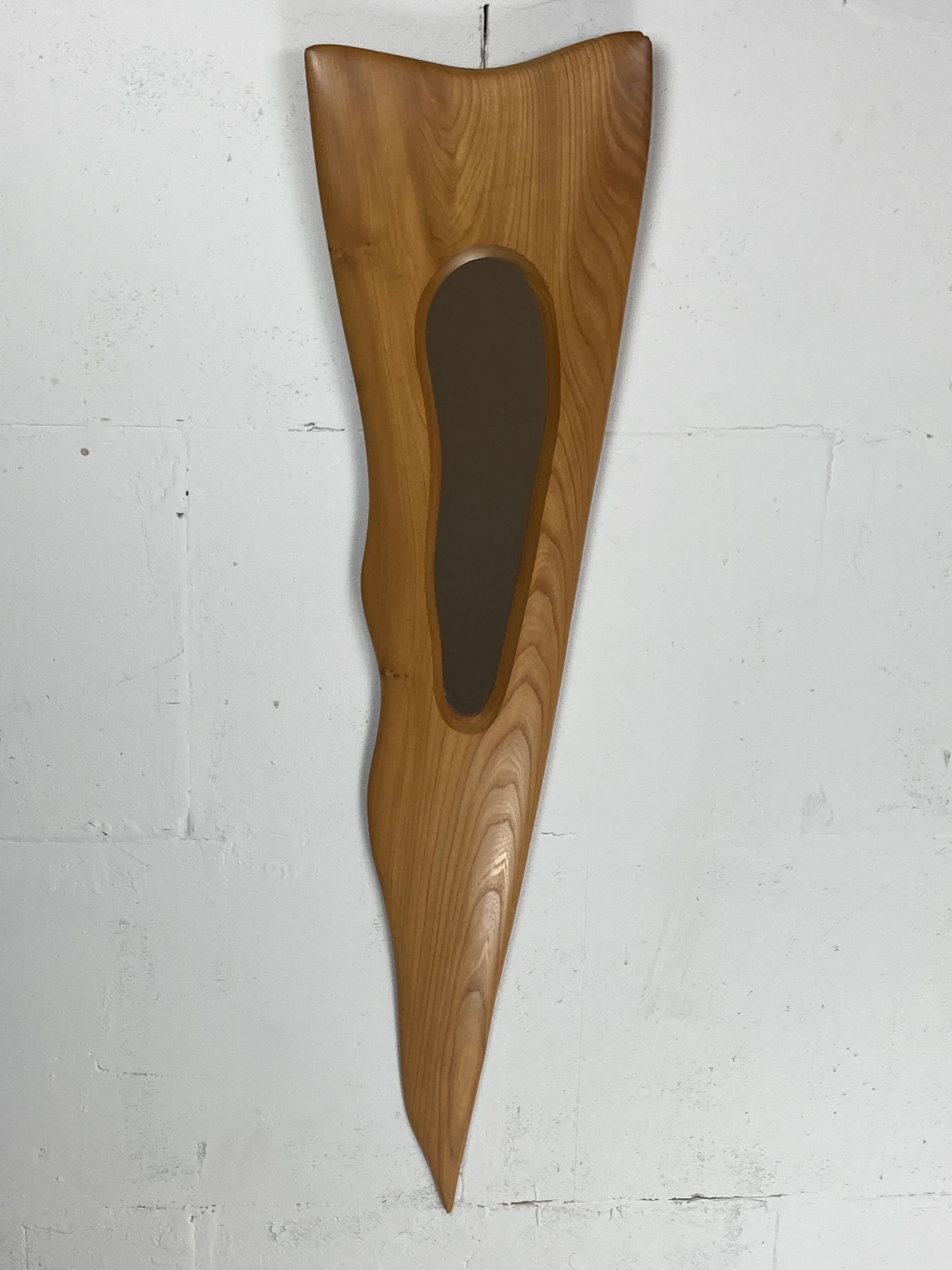 Freeform Irish elm mirror by Sheamus Malone 2001