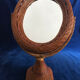 Braided wicker rattan mirror