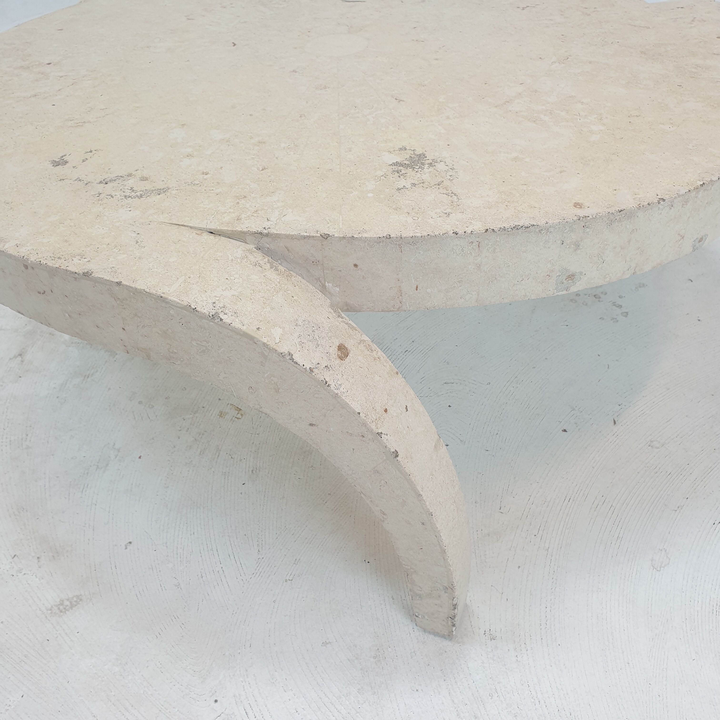 Mactan Stone or Fossil Stone Coffee Table, 1980's