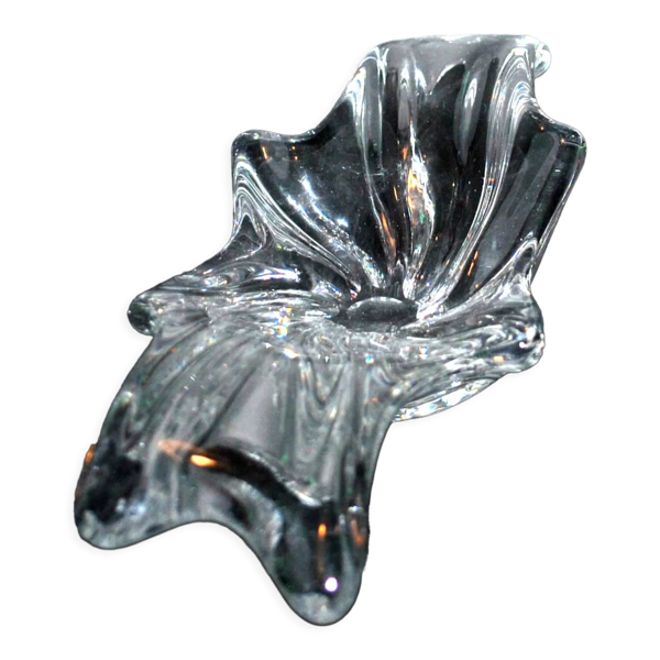 Vide-poche moderne splash en cristal de baccarat signé - plat design