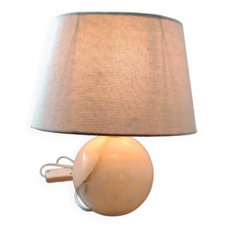 Alabaster ball lamp bases 1980s