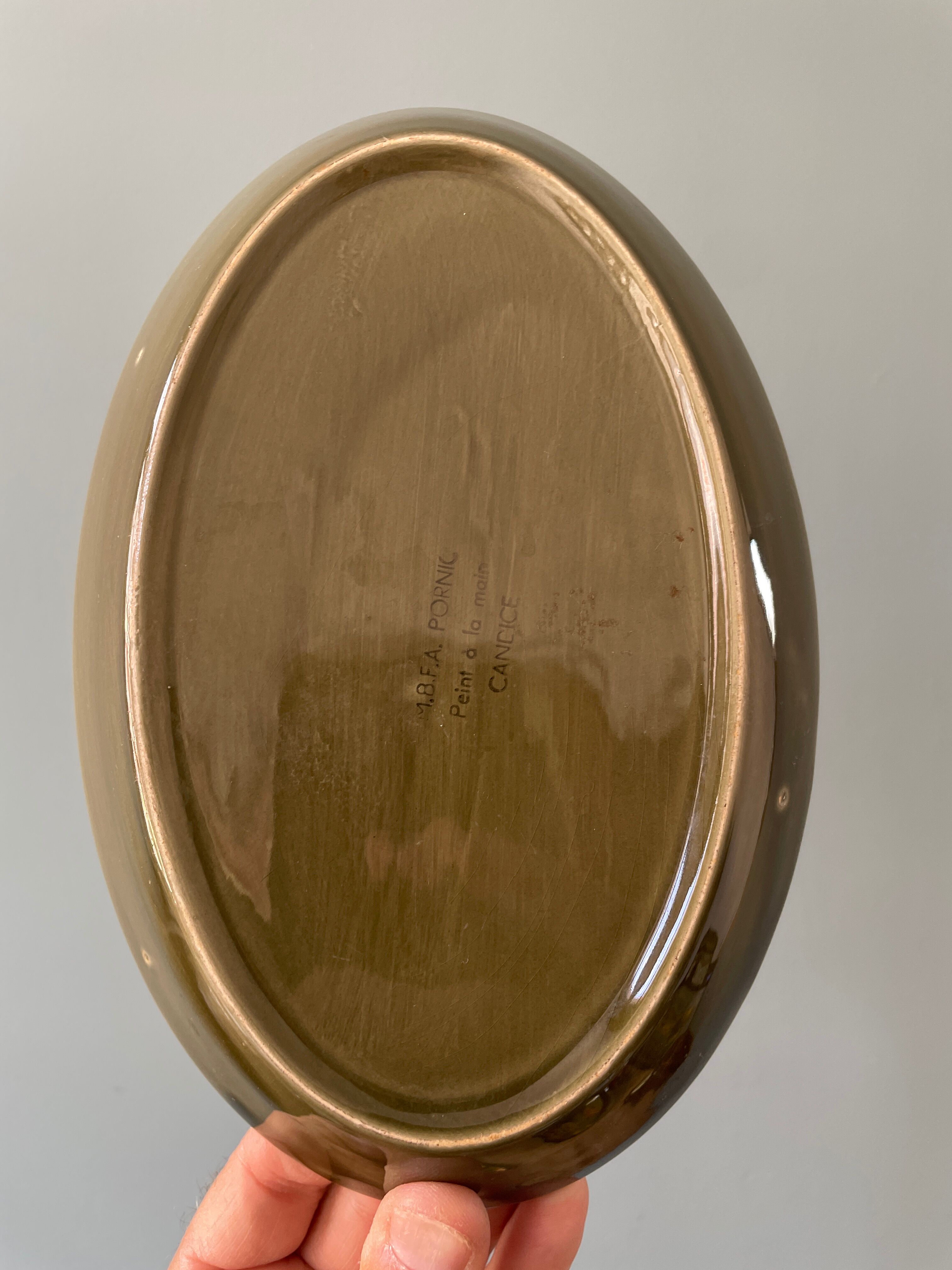 Lot de 4 plats vintage MBFA Pornic, modèle « Candice »