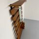 Scandinavian design teak wall unit with entrance door from the 70s