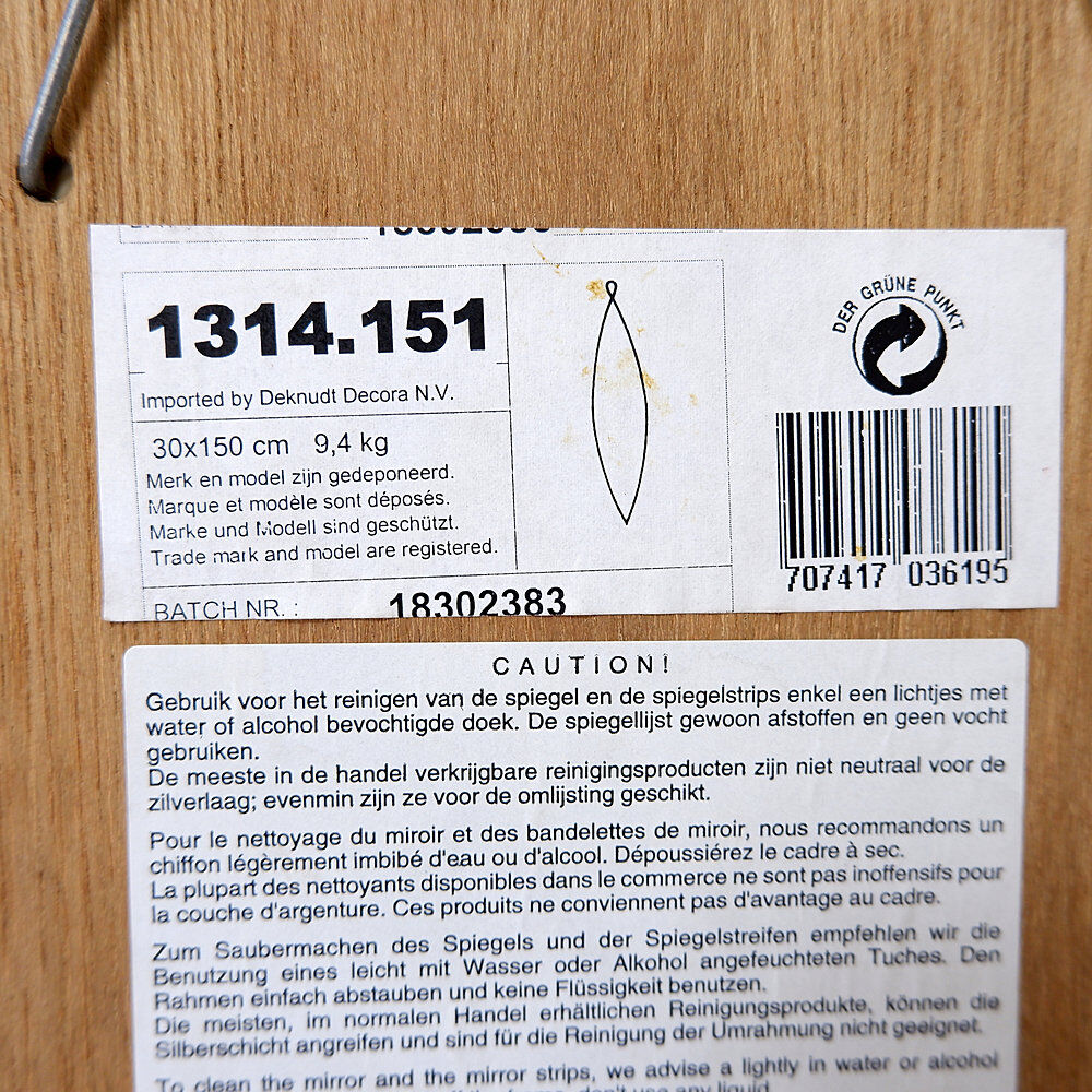 Vintage oval mirrors Deknudt - Belgium