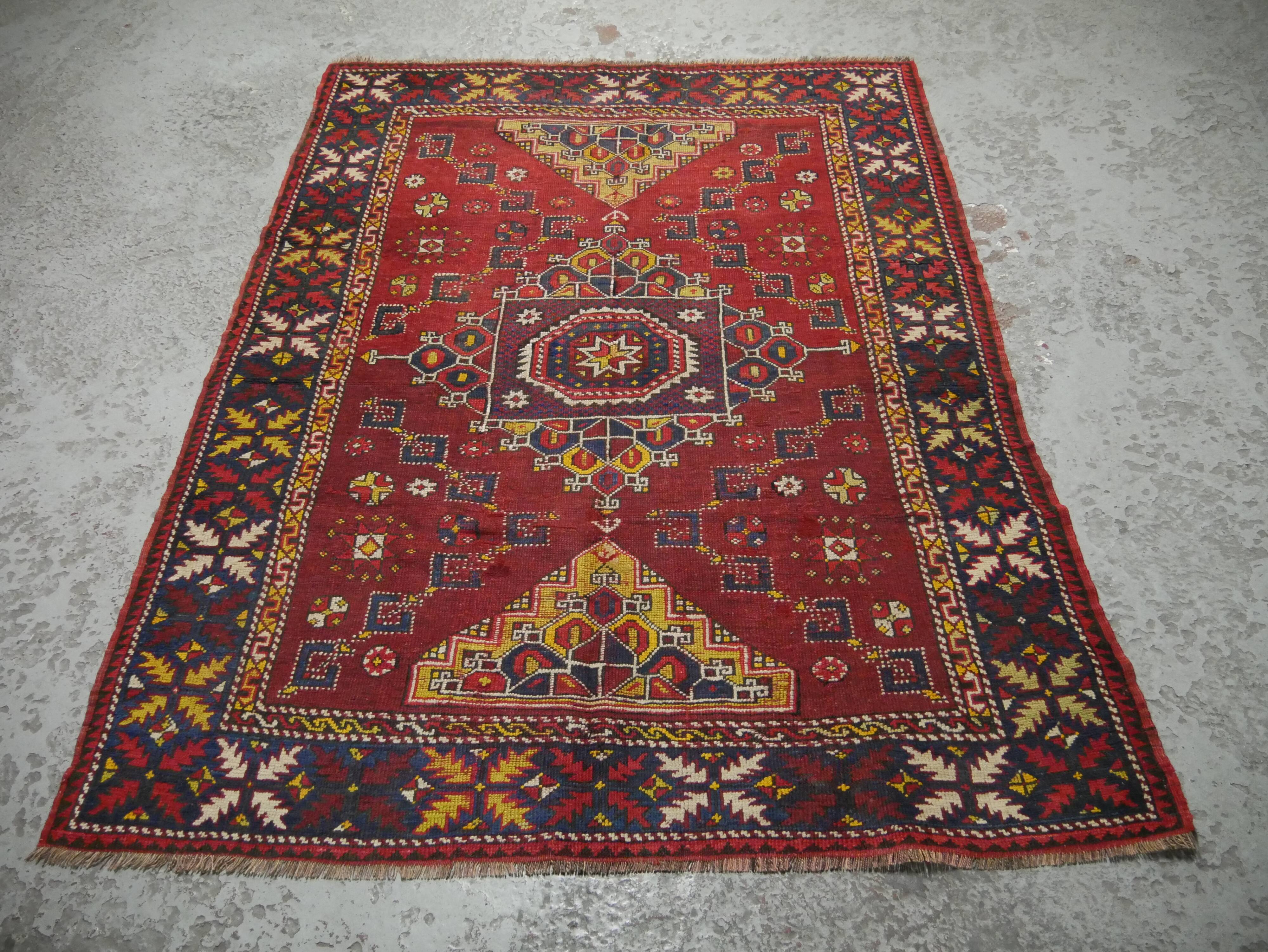 Handmade Turkish oriental rug 205 x 157 cm
