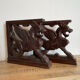 Pair of wooden sculptures, Winged Griffins — 19th century