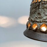 Brutalist ceramic pendant from the mid-century modern period by Judi Kunst.