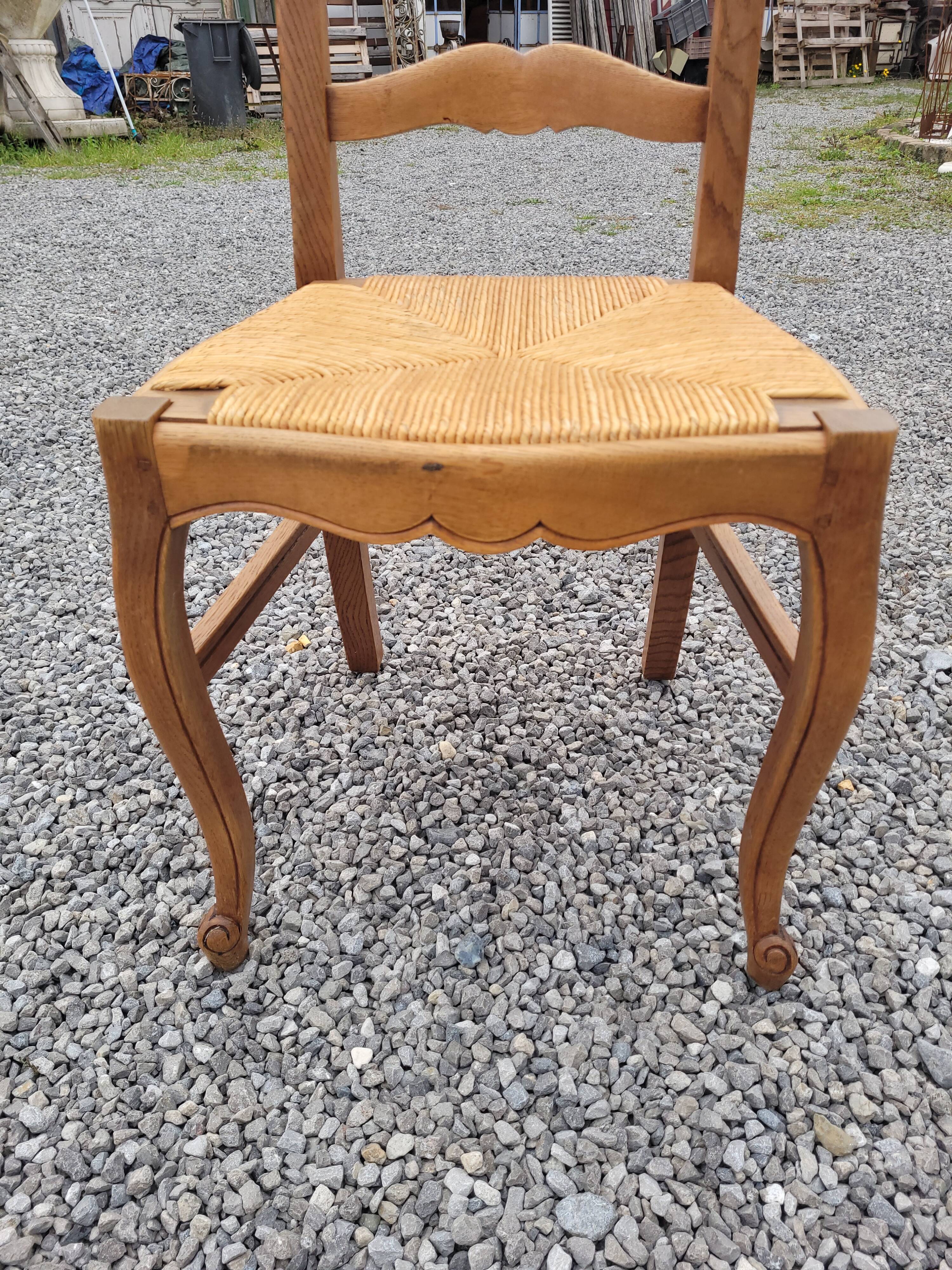 6 Louis XV style oak chairs