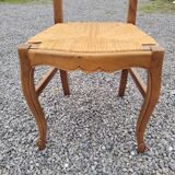 6 Louis XV style oak chairs